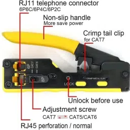RuhZa RJ45 RJ11 Modular Plug Crimper Lan Adapter image 3