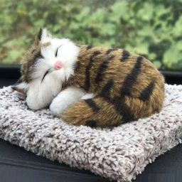Car Dashboard Sleeping Cat Big Plush Toy Figurines 18*14*5 Decorative Showpiece - 5 cm-image-12