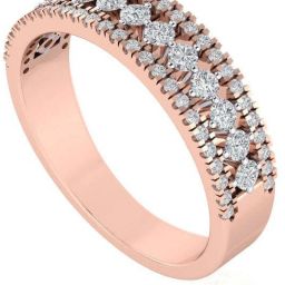 Diamtrendz Jewels Certified Real Diamond Band 14kt Diamond Rose Gold ring-image-62