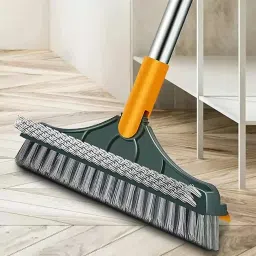 3 in 1 Bathroom Tile Cleaning Brush with Wiper Window Floor Scrub Brush Squeezer-72
