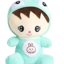 Super Soft Plush Doll with Rabbit Ears, Teddy Bear Gift Toy & Pillow for Kids - 32 cm-image-14