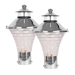 BENE Grey & White Metal Self-Assembly Spherical Outdoor Lamps-16
