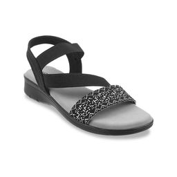 Metro Printed Open Toe Flats-18