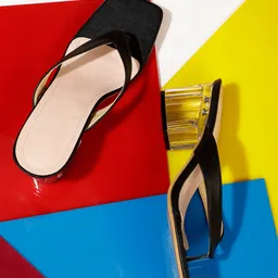 LULU & SKY Open Toe Block Heels-28
