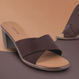 Mochi Women Brown Solid Heels-picture-19