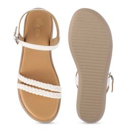 Tresmode Textured Open Toe Backstrap Wedges image 5