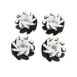 60mm Aluminum Bushing Mecanum Wheels Omnidirectional Robot Wheels For DIY Robotics Platforms, Pack Of 4 - RS698860mm Aluminum Bushing Mecanum Wheels Omnidirectional Robot Wheels For DIY Robotics Platforms, Pack Of 4 - RS6988 image 1