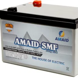 AMAID PLUS-12V 12AH at C27 SMF UPS-Emergency Battery for Use in UPS/Solar And Etc. 12 V Offline/Standby Tower Model UPS 2 Outlet Plugs image 2