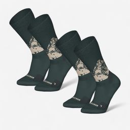 Warm hiking socks, SH500 Mid - Green-14