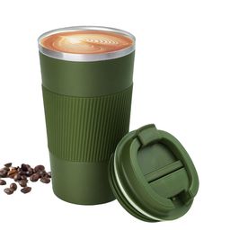 YELONA Olive Insulated Stainless Steel Coffee Tumbler 510 ML-image-13