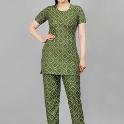 KALINI Ethnic Motifs Printed Pure Cotton Night suit-picture-44