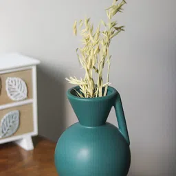 MARKET99 Green Solid Ceramic Vase-6