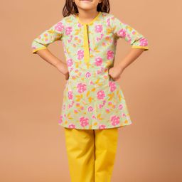 Sangria Jaal-Printed Pure-Cotton Straight Kurta With Trouser-30