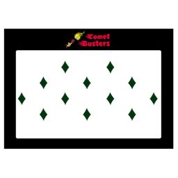 Comet Busters 12 Pcs Reusable Diamond-Shaped Designer Bindis - Green-19