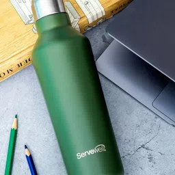 Servewell Alaska Military Green SS Single Wall Stainless Steel Water Bottle- 820 ml-image-30
