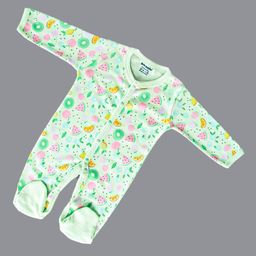 Born Babies Infants Printed Hooded Cotton Sleepsuit-image-97