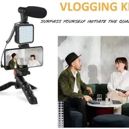 AJFuture Vlogging Kit for Video Making with Bluetooth Remote, Mic, Mini Tripod Stand Monopod Kit image 5