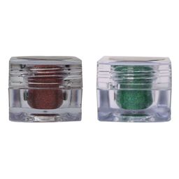 Veoni BELLE Set of 2 HD Holographic Glitter Eyeshadows 5g Each - Ruby Red + Emerald Green-47