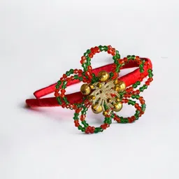 Choko Girls Santa's Xmas Floral Beads Embellished Hairband-31