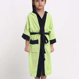 Creeva Solid Hooded Bath Robe-13