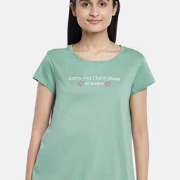 Dreamz by Pantaloons Green Cotton Lounge tshirt-picture-38