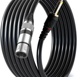 XLR Cable , XLR Female to 1/4 (6.35mm) Mono TS Jack Mic Cord for Dynamic Mic Straight XLR Patch Cable-image-24