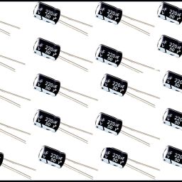 A-Pack of 20 220 uF 50V Electrolytic Capacitor Electronic Components Electronic Hobby Kit-image-59