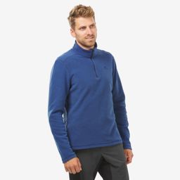 quechua Men Sweater Half-Zip Fleece for Hiking MH100 Deep Blue-picture-25