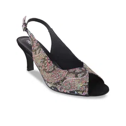 Metro Embellished Slim Heeled Peep Toes-11