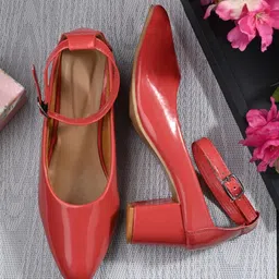 KARADDI Lightweight Ankle Loop Block Heel Pumps image 1