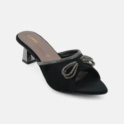 Lavie Embellished Velvet Kitten Peep Toes-51