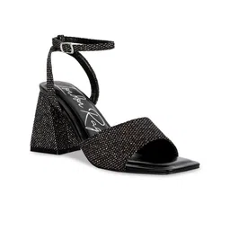 London Rag Embellished Open Toe Block Heels-60