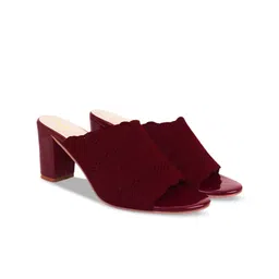 Action Woven Design Block Heel Mules image 4