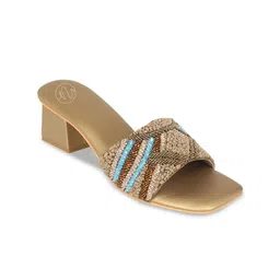 NR By Nidhi Rathi Embellished Open Toe Block Heels image 3