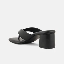 Mast & Harbour Black Open Toe Block Heels image 5