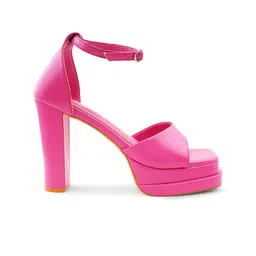 JM Looks Open Toe Block Heels image 2