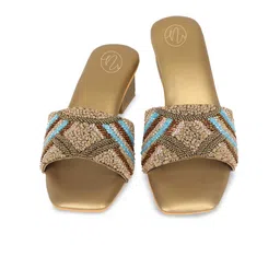 NR By Nidhi Rathi Embellished Open Toe Block Heels image 4