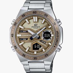 casio Edifice Brown Dial Silver Stainless Steel Band Analog-Digital Watch - For Men ED600 (EFV-C110D-5ADF)-picture-9