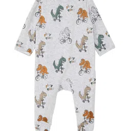 KIABI Printed Cotton Sleepsuit-16