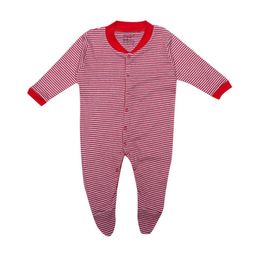 The Magic Wand Infant Kids Grey & Red Striped Cotton Sleepsuit-image-76