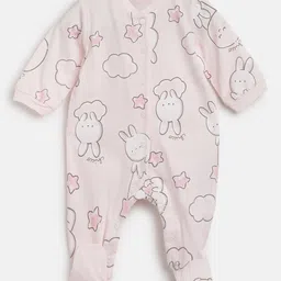 Chicco Infant Girls Conversational Printed Pure Cotton Sleepsuit-image-19