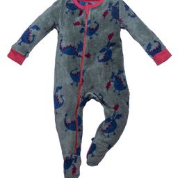 Nino Bambino Infant Boys Grey & Blue Printed Fleece Sleepsuit-image-16