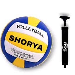 SUPER NEW ARRIVAL VOLLEYBALL WITH AIR PUMP ( PACK OF 1) Volleyball - Size: 4-picture-14