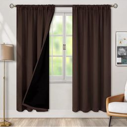 BFAM Black & Brown Sheer Door Curtain-image-91
