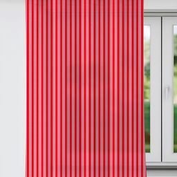 Kuber Industries Maroon & Grey Striped Window Curtain-1