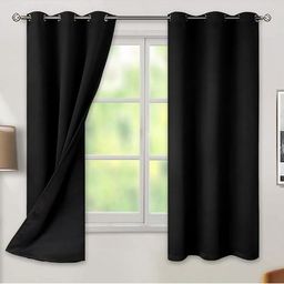 BFAM Black Black Out Window Curtain-10