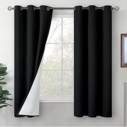 BFAM Black & White Black Out Window Curtain-image-92