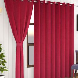 Florida Purple Set of 2 Room Darkening Long Door Curtain-image-37
