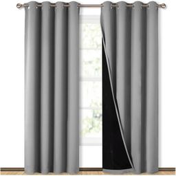 BFAM Grey & Black Black Out Window Curtain-image-114