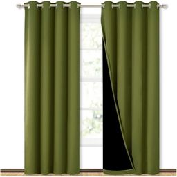 BFAM Green Black Out Window Curtain-image-98